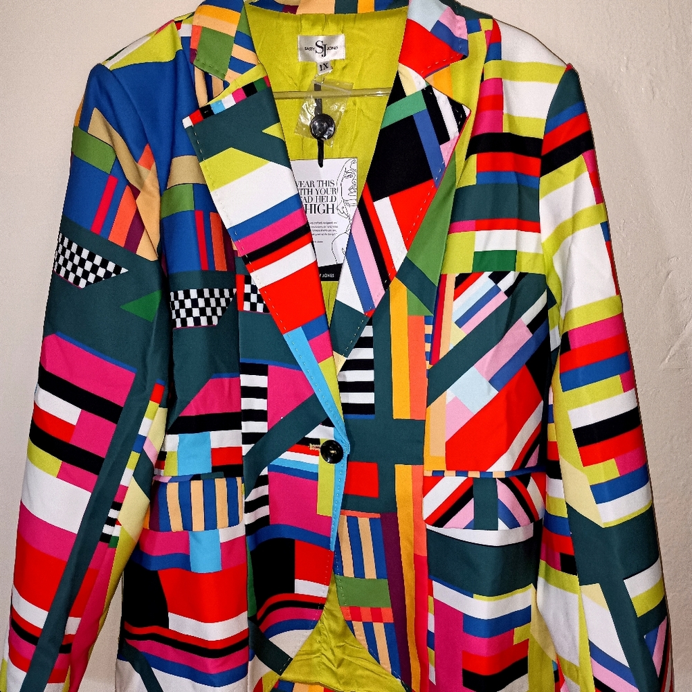 Sassy Jones - Fiorella Abstract Luxe Blazer 1X